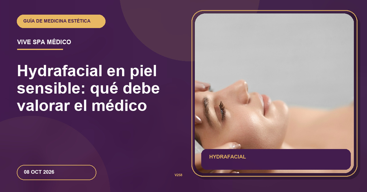 Hydrafacial en piel sensible: qué debe valorar el médico