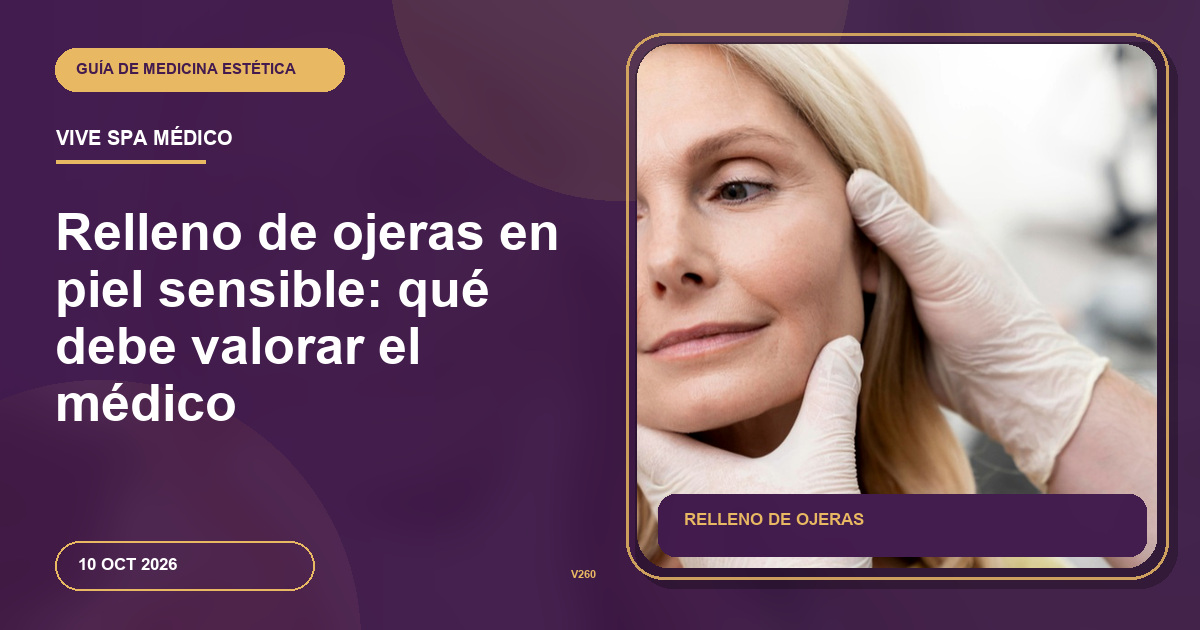Relleno de ojeras en piel sensible: qué debe valorar el médico