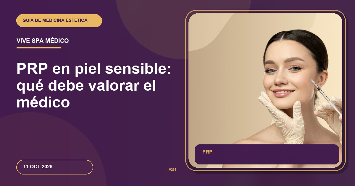 PRP en piel sensible: qué debe valorar el médico