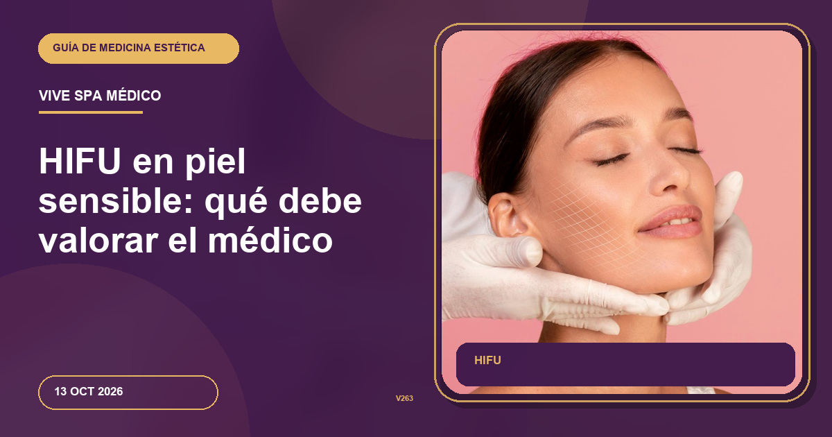 HIFU en piel sensible: qué debe valorar el médico