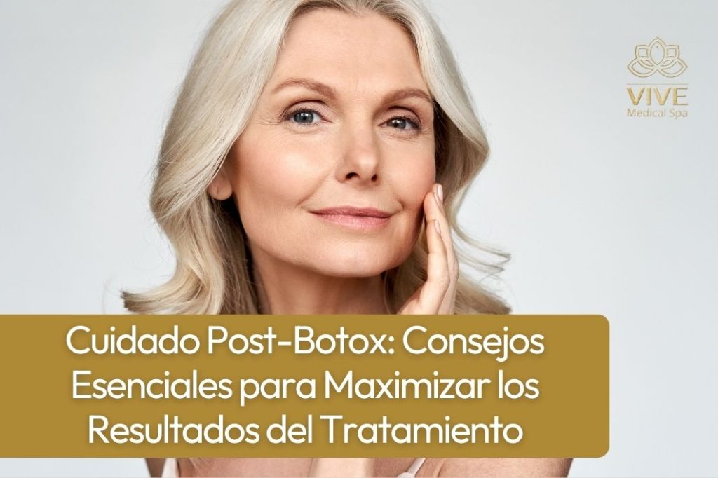 Mujer madura sonriendo después de tratamiento con Botox en VIVE Medical Spa
