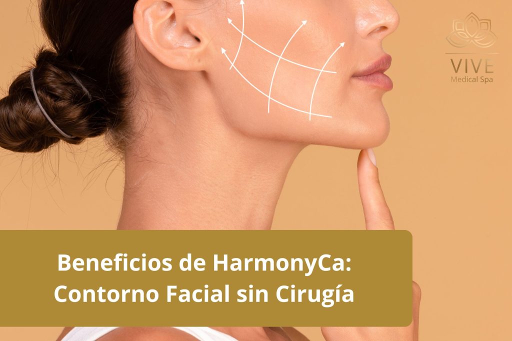 Beneficios de HarmonyCa en VIVE Medical Spa: Contorno facial sin cirugía con resultados naturales y duraderos.